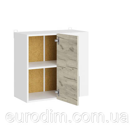 Кухонний модуль верхній кутовий Еверест Еко 600 дуб крафт білий/білий 60х30х58 см (DTM-071018), фото 2