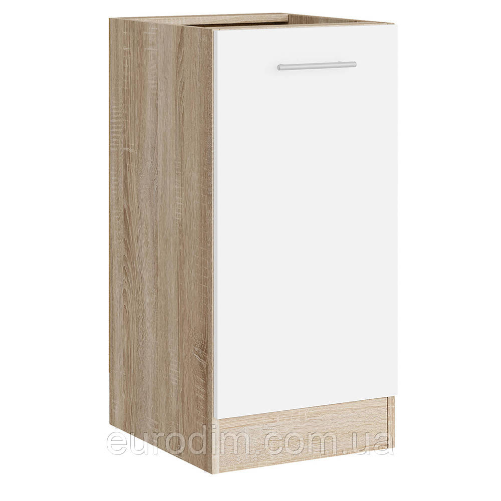 Кухонний модуль нижній Еверест Еко 400 дуб сонома/німфея альба (білий) (без стільниці) 40х46х82 см (DTM-071044)