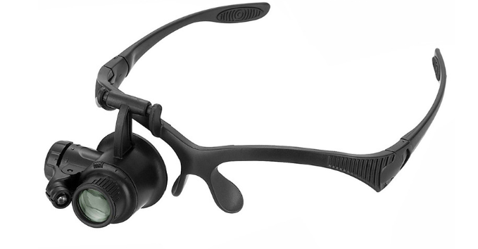 Бінокулярні окуляри Magnifier 9892F 10x-25x з підсвіткою