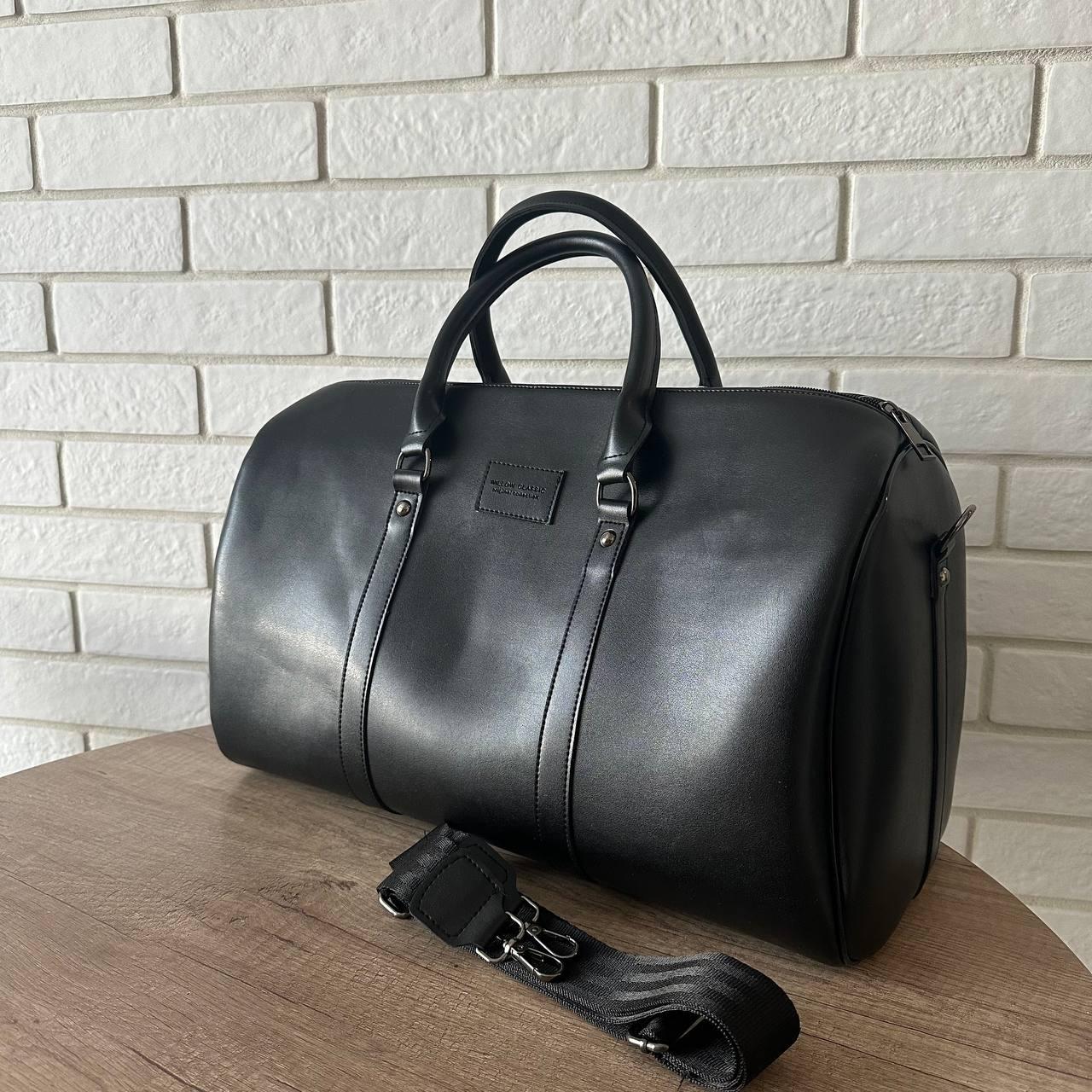 Дорожня сумка для ручної поклажі в літак, поїзд. Сумка для речей чоловіча жіноча чорна, фото 1