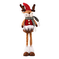 Новорічна м'яка іграшка Yes! Fun Олень Дівчинка 50 см з LED підсвічуванням для створення святкової атмосфери