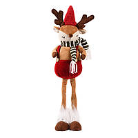 Новорічна м'яка іграшка Yes! Fun Олень Хлопчик 50 см із LED підсвічуванням для створення святкової атмосфери