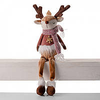 Новорічна м'яка іграшка Yes! Олень з короною 45 см, LED, сидить для створення святкової атмосфери