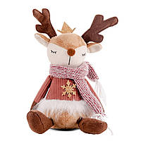 Новорічна м'яка іграшка Yes! Fun Олень із короною 30 см LED для створення святкової атмосфери