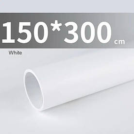Вініловий ПВХ фон Profi-light 150×300 см Білий Матовий