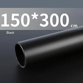 Вініловий ПВХ фон Profi-light 150×300 см Чорний Матовий