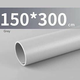 Вініловий ПВХ фон Profi-light 150×300 см Сірий Матовий