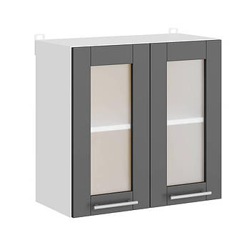 Кухонний модуль вітрина Еверест Еко 600 дуб крафт білий/графіт 60х30х58 см (DTM-071004)