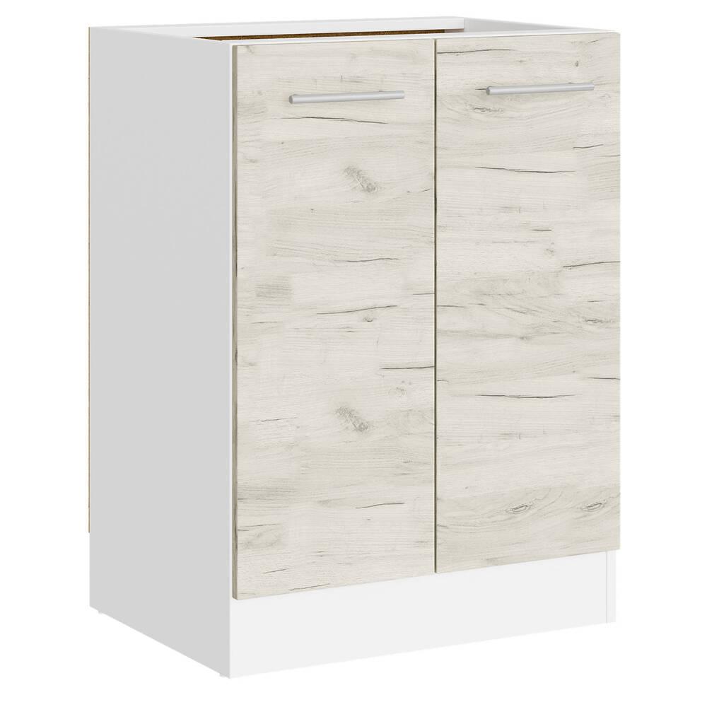 Кухонний модуль нижній Еверест Еко 600 дуб крафт білий/білий (без стільниці) 60х46х82 см (DTM-071025), фото 1