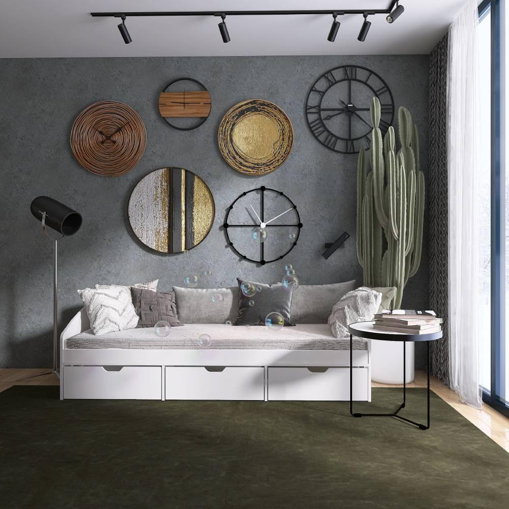 Ліжко односпальне з ящиками Еверест Комфорт 3 193х84х59 см Німфея Альба (DTM-5726), фото 1