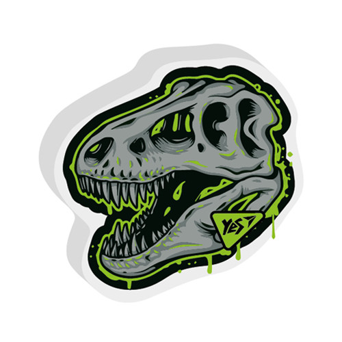 Гумка фігурна YES Dino, артикул 560513, термопластичний каучук, 51 шт. у банку, для графітних та кольорових олівців