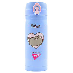 Термос Yes Pusheen 350 мл, нержавіюча сталь, герметична кришка, зручний дизайн, для гарячих та холодних напоїв