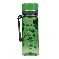 Пляшка для води Yes Minecraft 400 мл з герметичною кришкою та ручкою-петлею, тритан, яскравий дизайн