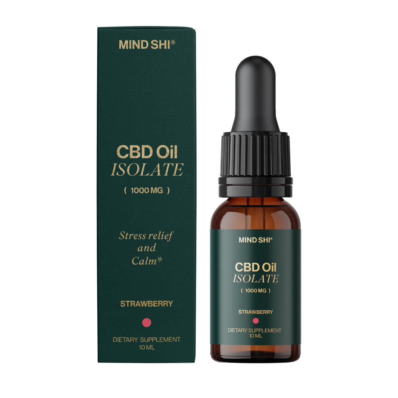 CBD Oil Isolate 1000 mg Strawberry - 10 ml, фото 1