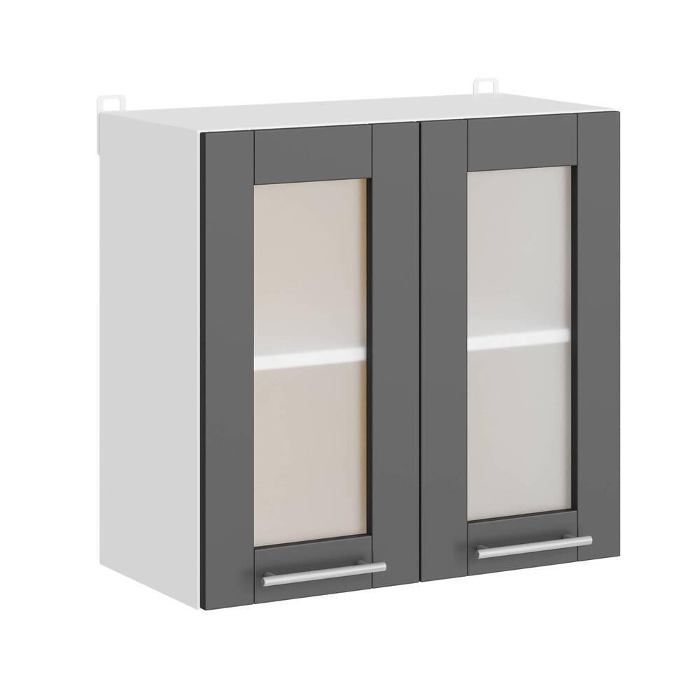 Кухонний модуль вітрина Еверест Еко 600 дуб крафт білий/графіт 60х30х58 см (DTM-071004)