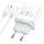 Мережевий зарядний пристрій HOCO C104A Stage single port PD20W charger set (C to iP)(EU) White, фото 5