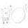 Мережевий зарядний пристрій HOCO C104A Stage single port PD20W charger set (C to iP)(EU) White, фото 7