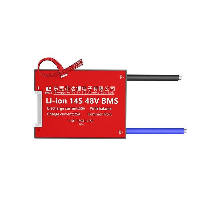 Контролер BMS 50A для акумуляторів LiPo/Li-ion/LTO 14S 52V, плата захисту АКБ, Daly