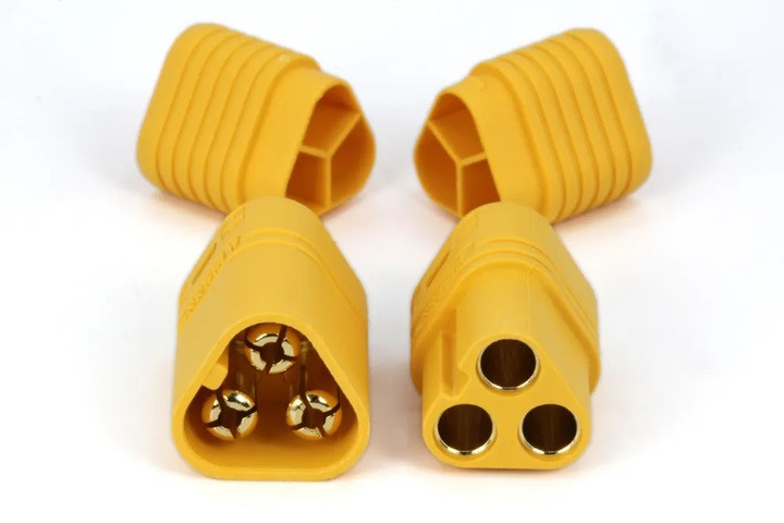 Конектори MT30 комплект Male+Female, Amass, жовті, для БПЛА-моделювання та АКБ-систем