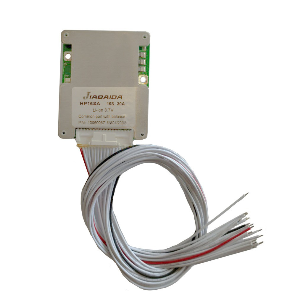 Контролер BMS 30A для акумулятора Li-ion 16S 60V, плата захисту АКБ, JBD