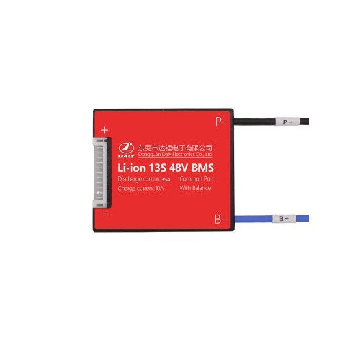 Контролер BMS 40A для акумуляторів LiPo/Li-ion/LTO, 13S 48V, плата захисту АКБ, Daly