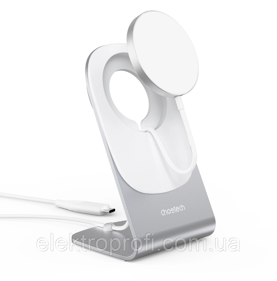 Магнітний бездротовий зарядний пристрій Choetech (T518-F+H046) 15w wireless charger+holder