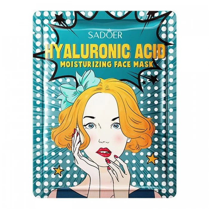 Тканинна маска для обличчя SADOER Hyaluronic Acid зволожувальна 25 г, фото 1