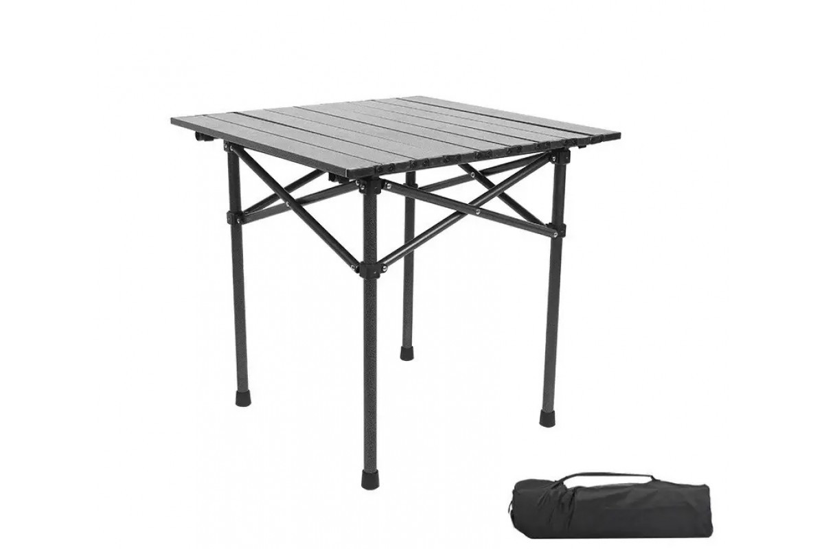 Стіл складаний квадратний STD-06 (чорний) 530×510×500 мм YU227