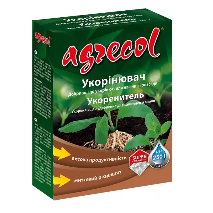 Мінеральне добриво укорінювач для саджанців та насіння 5-13-5+2MgO  Agrecol (250 г)