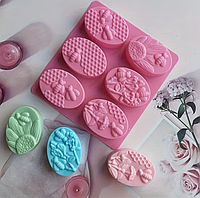 Форма з харчового силікону овал стільники (планшет)