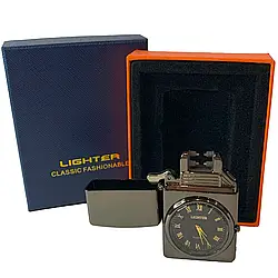 Електрична USB-запальничка з подвійною дуговою плазмою та вбудованим годинником