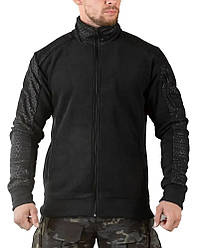 Флісова кофта Поліція 7.62 Sota Black з липучками для шевронів