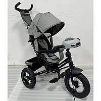 Велосипед MT 1006-8 (1шт) 3 кол.гума(12/10),USB/ВТ,пульт,світло,вільн.хід коліс,гальма,підшипн.,світло-сірий