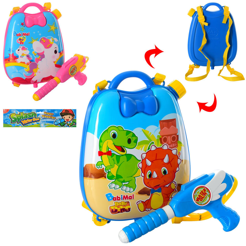 Водяний автомат 25см, помпа, з балоном на плечі 31см, 2 види, в п/е, 31-47-6см /24/, фото 1