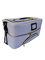 Сумка кейс для майстра валіза-органайзер для майстрів б'юті-індустрії з ремінцем, екошкіра ADH-06PW Лавандовий