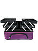 Сумка кейс для майстра, універсальний бьюті-кейс органайзер для майстра манікюру, текстиль ADH-06 Фіолетовий, фото 4