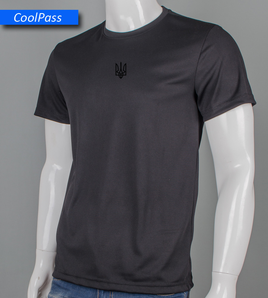 Футболка Coolpass Тризуб 5401м (Уп.4шт M-XXL), Чорний, фото 1
