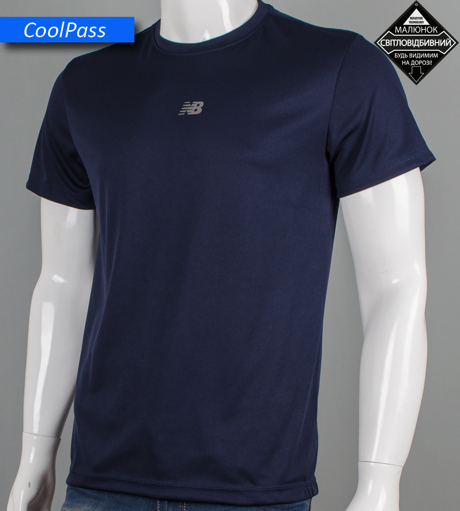 Футболка Coolpass New Balance Reflective 5515м (Уп.4шт M-XXL), Темно-синій