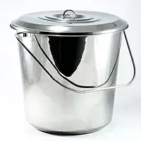 Відро харчове 15 л. з нержавіючої сталі з кришкою
