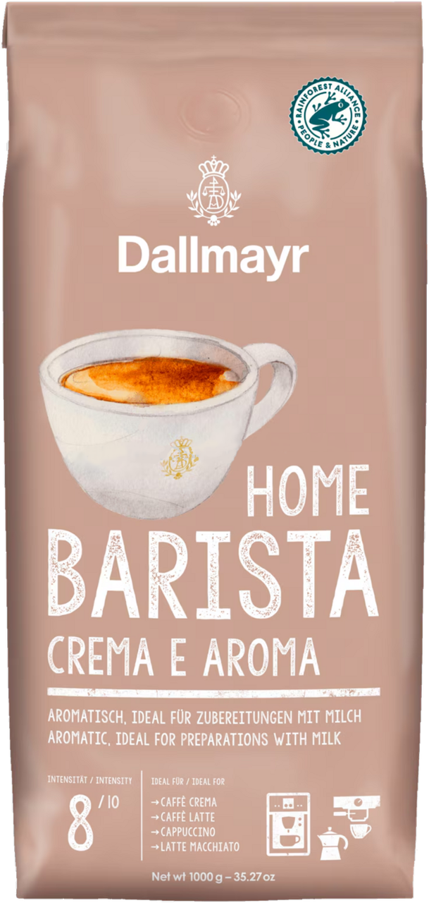 Кава в зернах Dallmayr Home Barista Crema e Aroma 1 кг