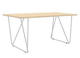 Стіл обідній Rocky white дсп h25 береза ​​полярна 1600*770 мм (Новий Стиль ТМ)