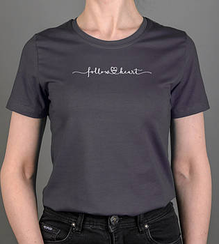 Футболка жіноча Heart 2583ж (Уп.4шт M-XXL), Графіт