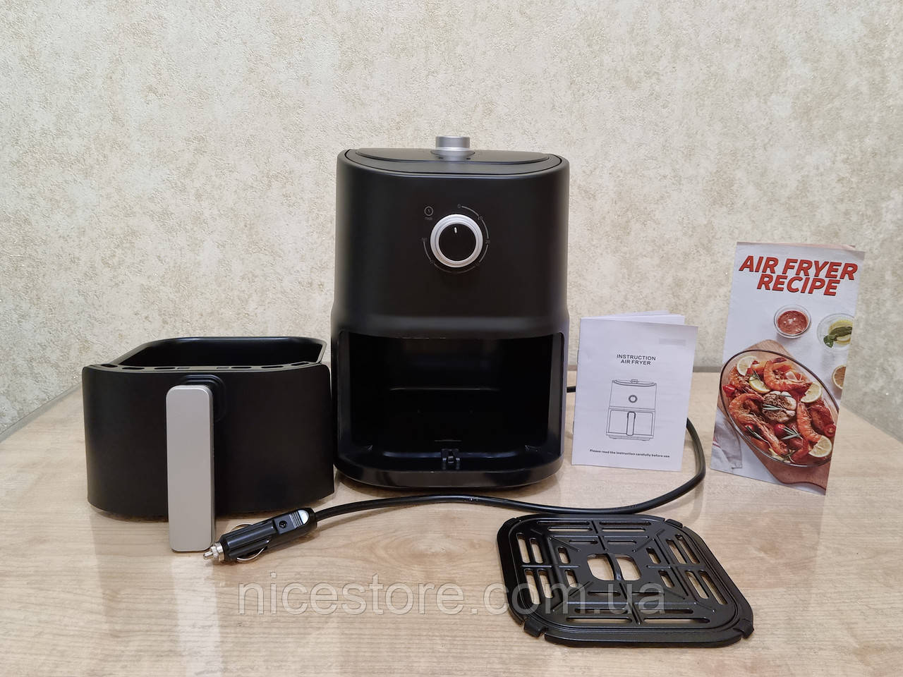 Аерогриль автомобільний DMWD 3л 24 вольт з терморегулятором для далекобійника від прикурювача в машину мультипіч гриль, фото 1