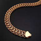 Позолочений срібний браслет чоловічий Фараон. Срібний браслет чоловічий в позолоті 585. Ширина 10 мм / 21 см, фото 9