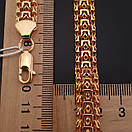 Позолочений срібний браслет чоловічий Фараон. Срібний браслет чоловічий в позолоті 585. Ширина 10 мм / 21 см, фото 5