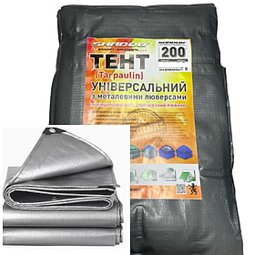 Тент 200 г/м2 Shadow 4 х 6 м тарпауліновий (Чіткій розмір) універсальні тенти