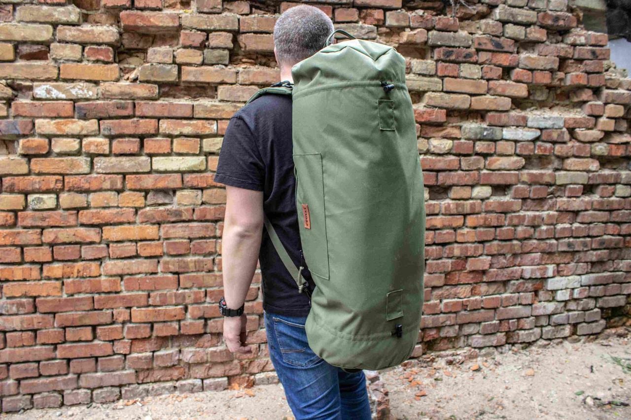 Армійський речовий баул Олива місткий міцний, Велика сумка 56 л Стохід для військових