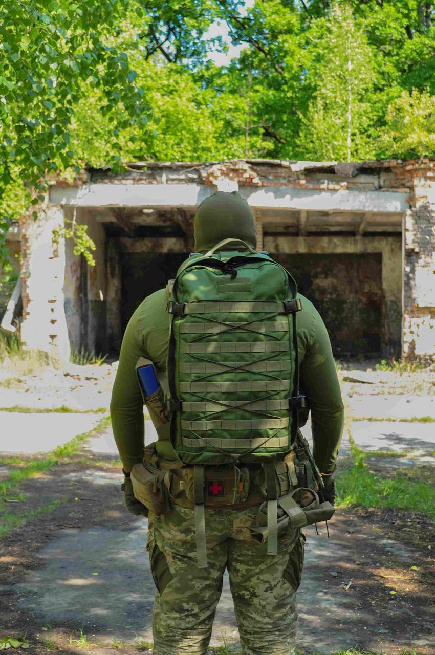 Армійський тактичний рюкзак для військових, штурмовий універсальний рюкзак 40л Стохід Олива, фото 1