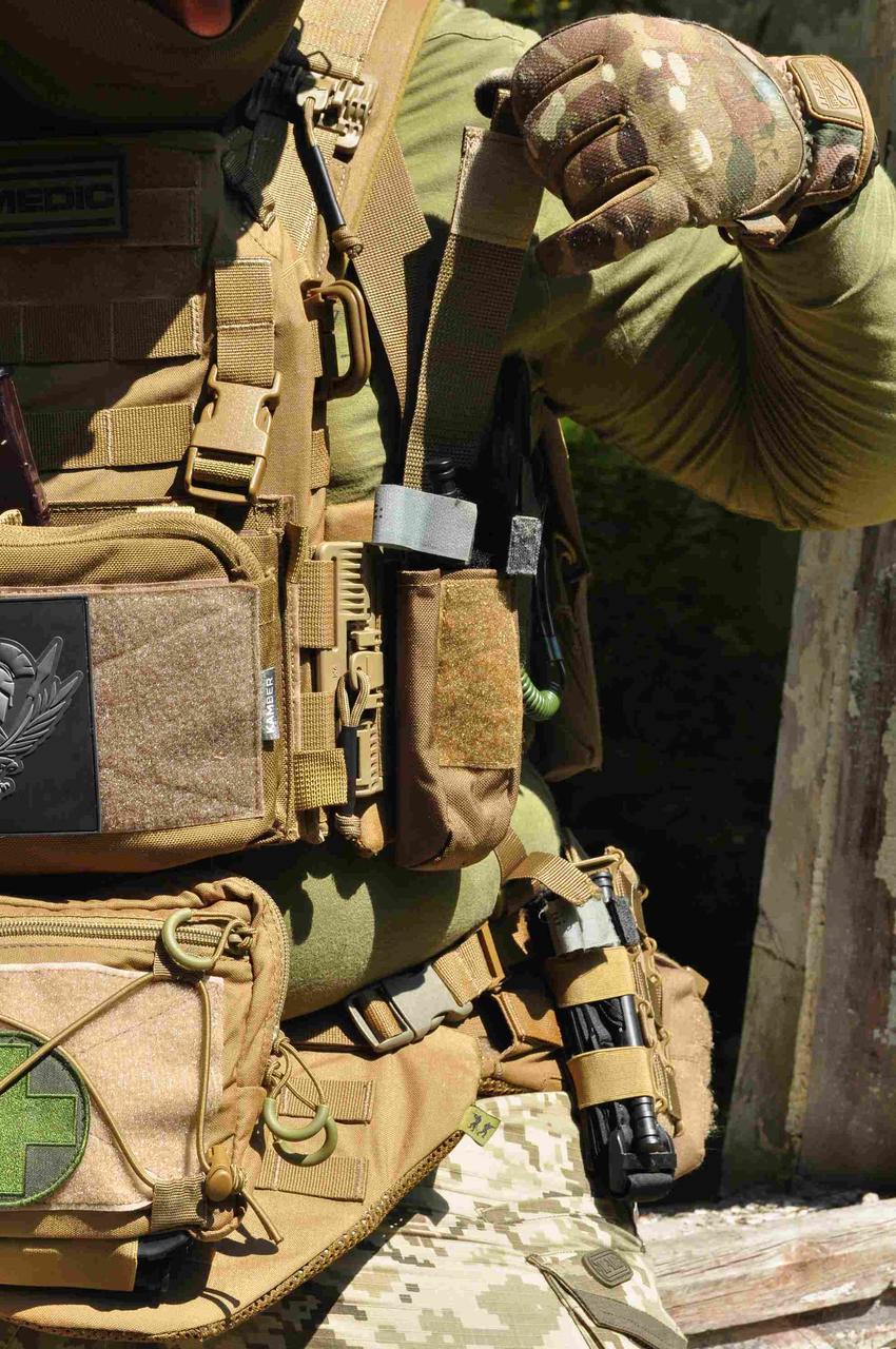 Підсумок для турнікету тактичний закритий вертикальний Кордура Койот, тактична сумка для джгута