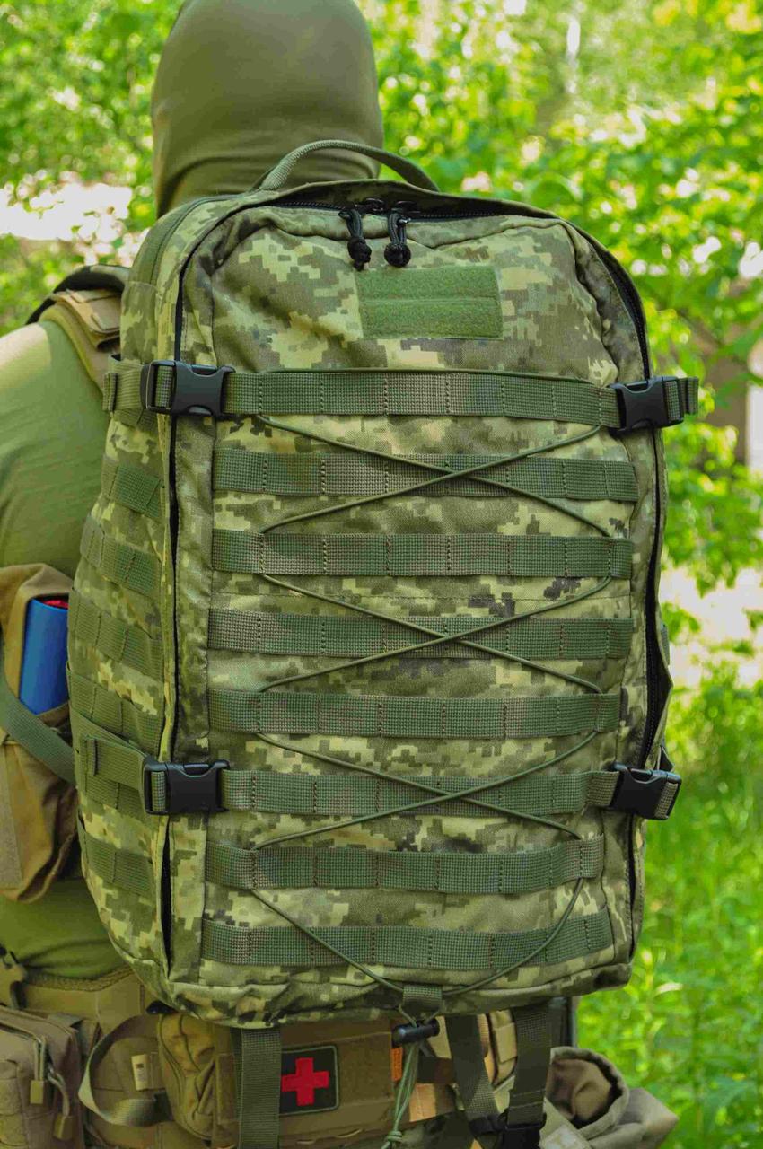 Тактичний рюкзак для військових, штурмовий універсальний рюкзак 40л Стохід Піксель, фото 1